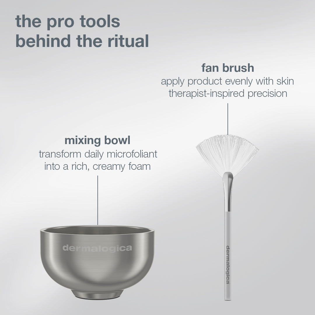 pro ritual: exfoliate + glow (1 full size + 2 skincare tools)